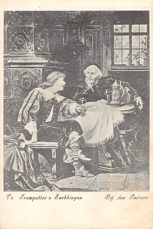 Fantasie De Trompetter van Saekkingen Bij den Pastoor 1900 Vintage HC48730 Zamów teraz