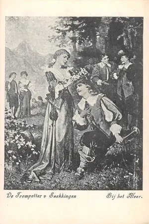 Fantasie De Trompeeter van Saekkingen Bij het Meer 1900 Vintage HC48727 Darmowa dostawa
