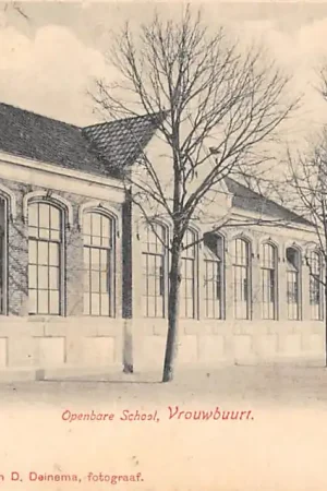 Autentyczny Vrouwbuurt Openbare School 1904 Het Bildt Friesland HC48663