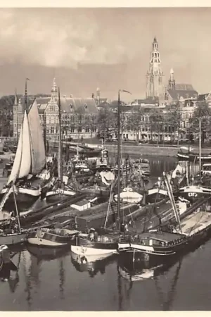 Groningen Zuiderhaven 5 Cents Serie VIII Nr. 1 Binnenvaart schepen Scheepvaart HC48629 Wyprzedaż