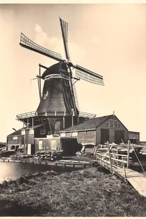 Leiden Houtzaagmolen Bovenkruier Molen 5 cents kaart Molenserie Nr. 7 HC48620 Popularny