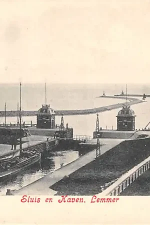 Najlepsza cena Lemmer Sluis en Haven Binnenvaart schepen Scheepvaart Zuiderzee 1908 HC48498