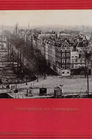 Bezpieczna płatność Rotterdam Haringvliet en Oosterkade 1901 Afbeelding op kaart Kleinrondstempel Oostvoorne 24 JUL 01 HC48436