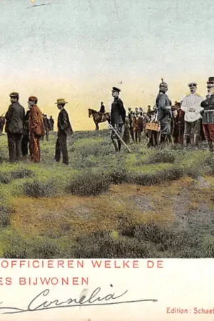 Szybka dostawa Militair Buitenlandsche Officieren welke de Manoevres bijwonen Koningshuis Koningin Emma en Wilhelmina HC48277