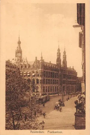 Ostatnia szansa Amsterdam Postkantoor met tram HC48169