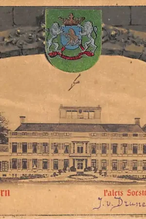 Baarn Paleis Soestdijk 1901 Speciaal ingekleurd wapenschildje Soest Koningshuis HC48049 Oferta