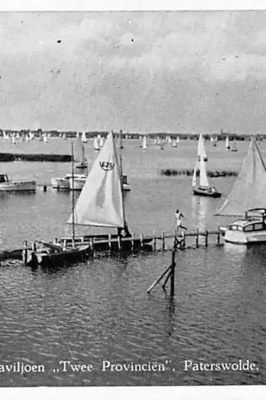 Oryginalny Paterswolde Uitzicht vanaf Terras Paviljoen Twee Provinciën 1958 HC952