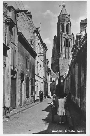 Arnhem Groote Toren Kerk 1942 HC939 Autentyczny