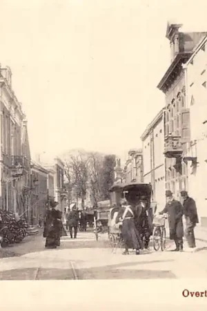 Oryginalny Bodegraven Overtocht met volk koets No. 10370 Uitg. W. Karssen HC874