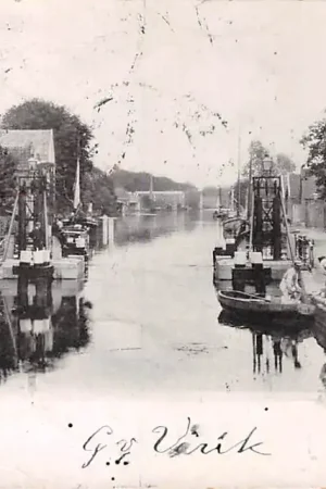Bodegraven Rijn bij de sluis Binnenvaart schepen 1905 HC826 Oferta