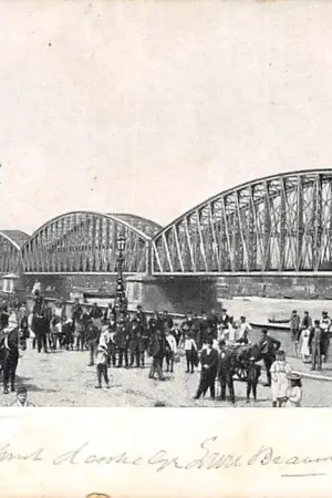 Rotterdam Willems en Spoorbrug Hondenkar Paard en wagen 1904 HC1092 Tani