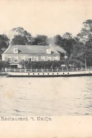 Darmowa dostawa Amsteldijk Groeten uit Café Restaurant 't Kalfje Scheepvaart Schepen 1906 Amstelveen HC1081
