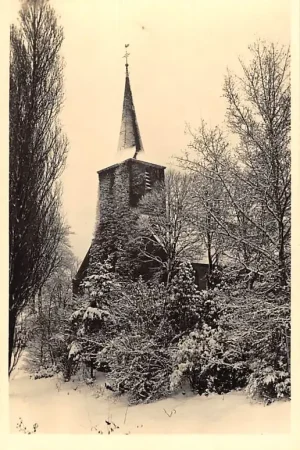 Rotterdam Hillegersberg 1940 Ned. Hervormde Kerk in de sneeuw HC1048 Rabat