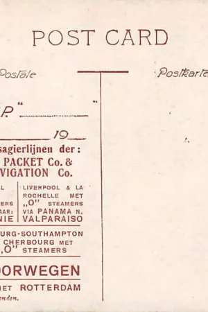 London Rotterdam Royal Mail Steam Packet & Pacific Steam Navigation Scheepvaart Bahia HC577 Nowość