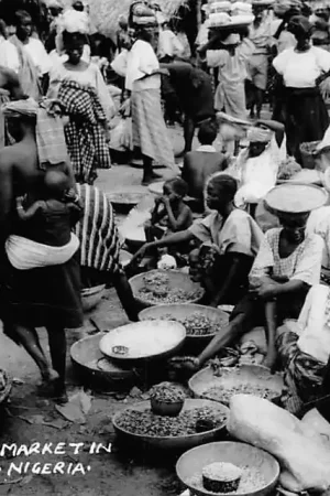A market in Nigeria Lagos Fotokaart Afrika HC432 Popularny