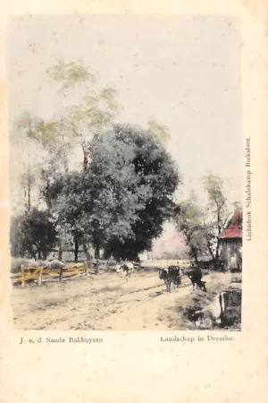 Kup teraz Landschap in Drenthe 1900 Illustator J. v.d. Sande Baklhuysen HC60419