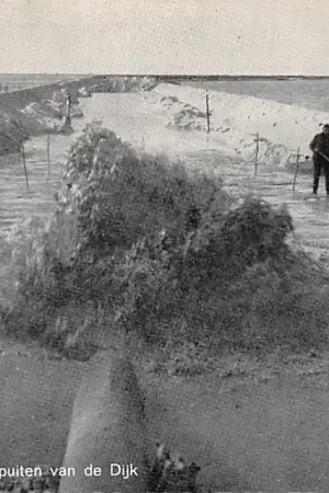 Zwrot pieniędzy Harderwijk Zuiderzee werken Het opspuiten van de Dijk Flevoland IJsselmeer HC36375