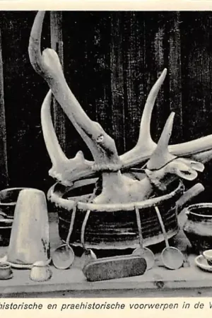 Wieringen 1923 Opgegraven historische en prehistorische voorwerpen in de Wieringermeer Afsluitdijk IJsselmeer Friesland Flevoland HC9374 Wysoka jakość