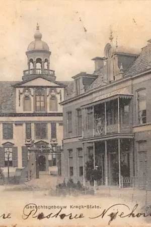 Heerenveen Gerechtsgebouw Krack-State 1902 HC43886 Oryginalny