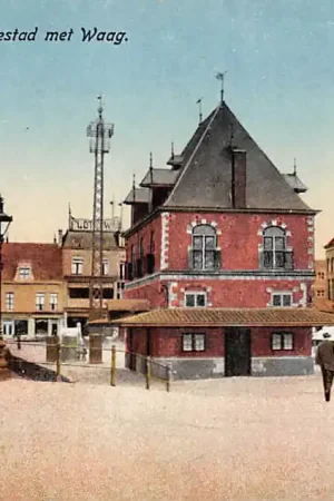 Leeuwarden Nieuwestad met Waag HC42327 Autentyczny