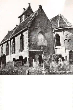 Oryginalny Rinsumageest Hervormde Kerk met begraafplaats Dantumadeel 1966 Friesland HC31759