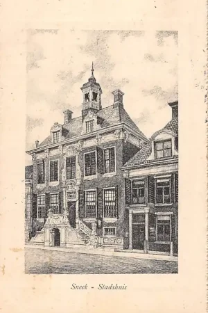 Autentyczny Sneek Stadshuis 1935 HC31284