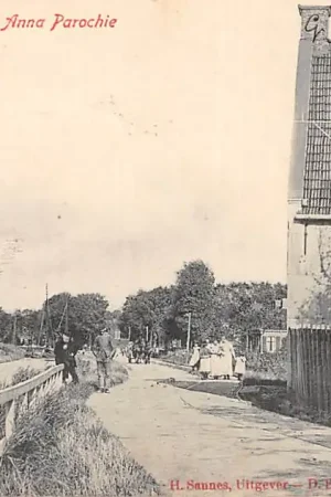 Sint Annaparochie Gezicht van het Zuiden op St. Anna Parochie 1905 Waadhoeke HC30159 Oferta limitowana