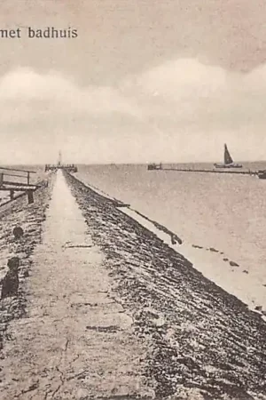 Elburg Wandelpier met Badhuis 1931 Zuiderzee Veluwe HC60093 Wyprzedaż