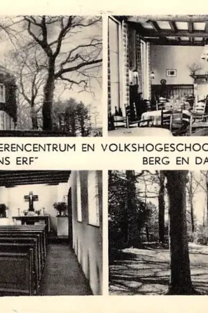 Berg en Dal Boerencentrum en Volkshogeschool Ons Erf Hoofdgebouw Conversatiezaal Kapel Interieur en exterieur Nijmegen HC59589 Kup teraz