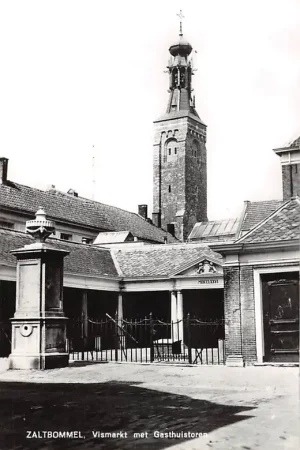 Zaltbommel Vismarkt met Gasthuistoren HC56635 Darmowa dostawa