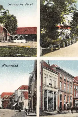 Zutphen Spaansche Poort Deventerweg Nieuwstad Houtmarkt 1925 HC53446 Promocja