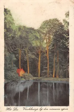 Apeldoorn Het Loo Handingekleurde kaart Vischhuisje bij den nieuwen vijver 1919 HC33685 Promocja