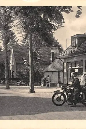 Bezpieczna płatność Nunspeet Stationslaan Motor rijder Supermarkt Jan Vos 1961 HC13328