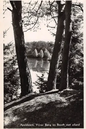 Apeldoorn Vijver Berg en Bosch met eiland 1951 HC10840 Zwrot pieniędzy