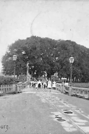 Doesburg Schipbrug 1908 Met tramspoor HC1085 Autentyczny