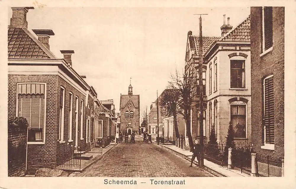 Oryginalny Scheemda Torenstraat 1932 Oldambt Groningen HC60637