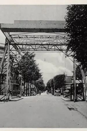 Zuidbroek Kerkstraat met brug over Winschoterdiep Muntendam Meeden Midden\\u2013Groningen HC60310 Autentyczny