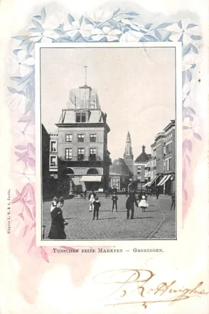 Popularny Groningen Tusschen beide Markten 1902 HC55137