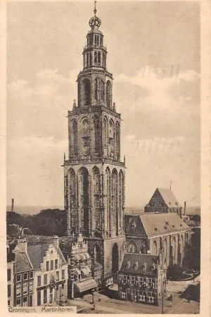 Groningen Martinitoren 1920 HC34436 Autentyczny