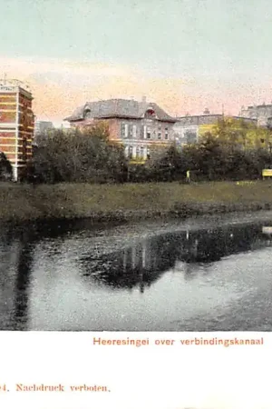 Autentyczny Groningen Heeresingel over Verbindingskanaal HC32990