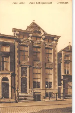 Groningen Oude Ebbingestraat Oude Gevel HC24463 Oryginalny