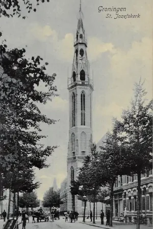 Oryginalny Groningen Rademarkt St. Jozefskerk 1906 HC11419