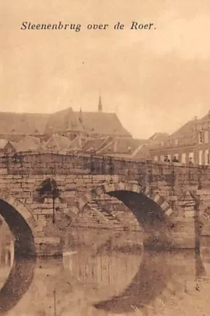 Roermond Steenen brug over de Roer Limburg HC59682 Autentyczny