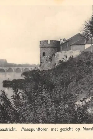 Maastricht Maaspunttoren met gezicht op Maasbrug 1932 HC55502 Oferta limitowana