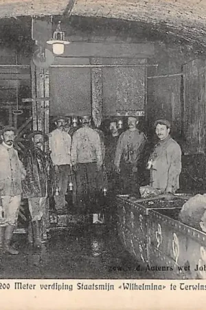 Terwinselen bei Heerlen Laadplats bei Schacht 1 ob ca. 200 meter verdieping Staatsmijn Wilhelmina Mijn 1910 HC6923 Promocja