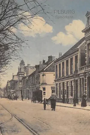 Tilburg Spoorlaan met tramspoor 1914 HC60674 Oferta limitowana