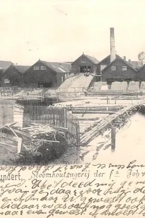 Wyprzedaż Klundert Stoomhoutzagerij der fa. Joh. v.d. Made Dzn. & Zn. Groet uit 1900 Moerdijk Noord-Brabant HC55286