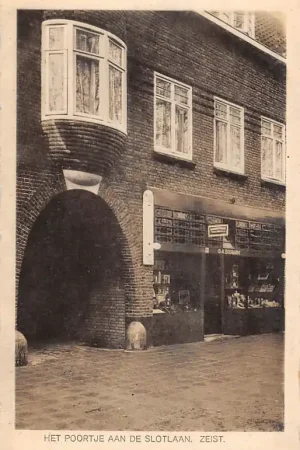 Rabat Zeist Het Poortje aan de Slotlaan Winkel Boekhandel D.A. Bouman Jaren 20 HC55310