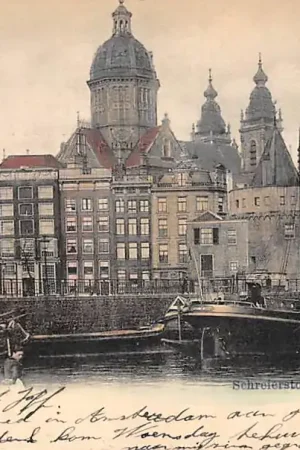 Ekspresowa dostawa Amsterdam Schreierstoren 1904 Vivat No. 4099 binnenvaart schepen HC55230