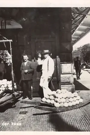 Szybka dostawa AlkmaarHet wegen der kaas 1946 Type fotokaart HC54590